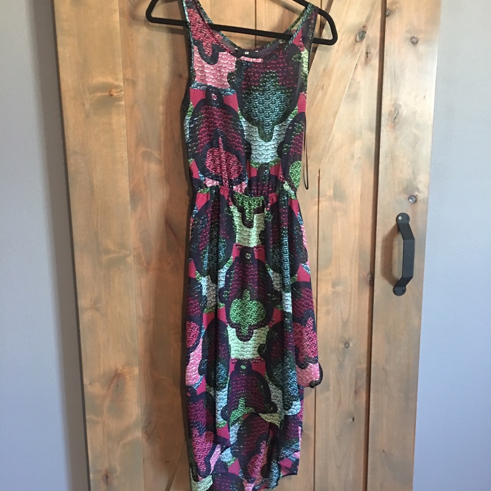H&M Multicolor High Low Dress